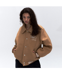 ERER（エルエル）の「ノーティカル バーシティ ジャケット ベージュ（スタジャン）」