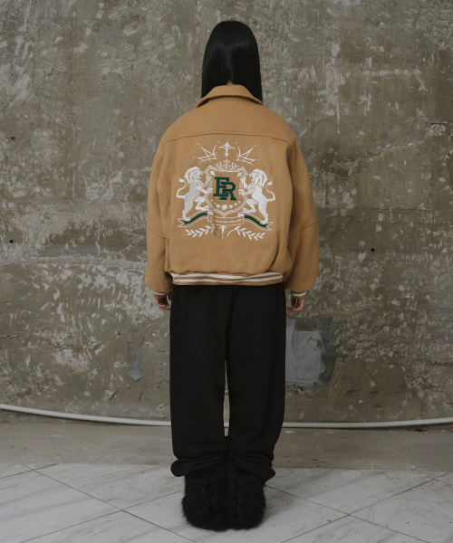 ERER(エルエル)の「ノーティカル バーシティ ジャケット ベージュ(スタジャン・レディース・Beige・1/2/3)」の6枚目の写真