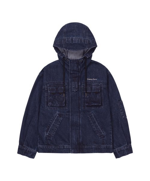 WELLBEING EXPRESS(ウェルビーイングエクスプレス)の「Hooded Denim Jacket Indigo Blue(デニムジャケット・レディース・その他・MEDIUM/SMALL)」の1枚目の写真
