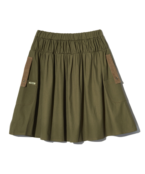PIECEMAKER(ピースメーカー)の「CORDUROY POINT COTTON WORK MIDI SKIRT (KHAKI)(スカート・レディース・その他・FREE)」の3枚目の写真