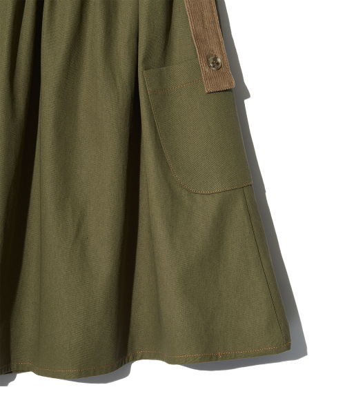 PIECEMAKER(ピースメーカー)の「CORDUROY POINT COTTON WORK MIDI SKIRT (KHAKI)(スカート・レディース・その他・FREE)」の7枚目の写真