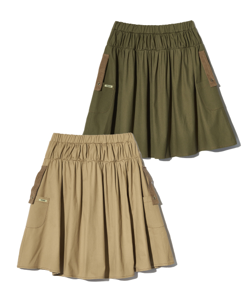 PIECEMAKER(ピースメーカー)の「CORDUROY POINT COTTON WORK MIDI SKIRT (KHAKI)(スカート・レディース・その他・FREE)」の8枚目の写真