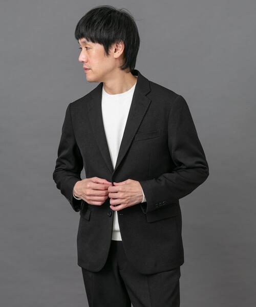 URBAN RESEARCH DOORS（アーバンリサーチドアーズ）の「LIFE STYLE TAILOR　ブラッシュドツイルストレッチジャケット（その他アウター・メンズ・カーキ/ブラック/グレー・LARGE/X-LARGE/MEDIUM/SMALL）」の4枚目の写真