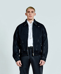 51%（フィフティーワンパーセント）の「Bulky zipper denim Jacket - Washed black（デニムジャケット）」