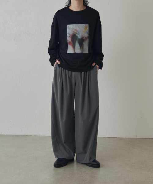 Lui's(ルイス)の「OUT OF FOCUS ロングスリーブTシャツ(スウェット・メンズ・ブラック系その他/ダークブルー/ネイビー/ホワイト系その他/ホワイト/ブラック・M/S)」の19枚目の写真
