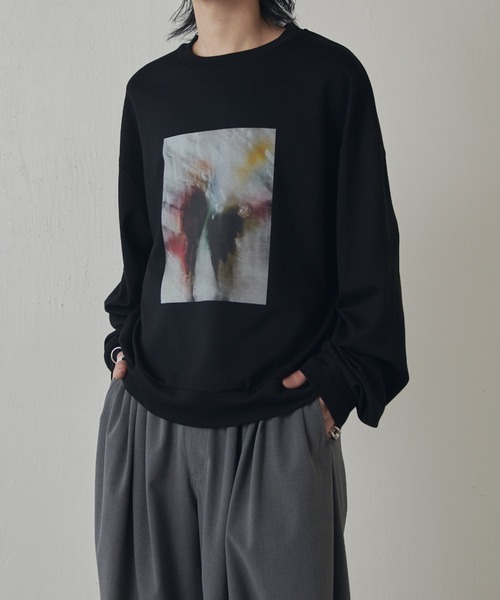 Lui's（ルイス）の「OUT OF FORCUS ロングスリーブTシャツ（スウェット・メンズ・ブラック系その他/ダークブルー/ネイビー/ホワイト系その他/ホワイト/ブラック・M/S）」の21枚目の写真