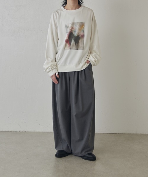 Lui's（ルイス）の「OUT OF FORCUS ロングスリーブTシャツ（スウェット・メンズ・ブラック系その他/ダークブルー/ネイビー/ホワイト系その他/ホワイト/ブラック・M/S）」の12枚目の写真