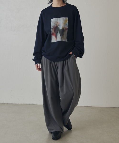 Lui's（ルイス）の「OUT OF FORCUS ロングスリーブTシャツ（スウェット・メンズ・ブラック系その他/ダークブルー/ネイビー/ホワイト系その他/ホワイト/ブラック・M/S）」の19枚目の写真