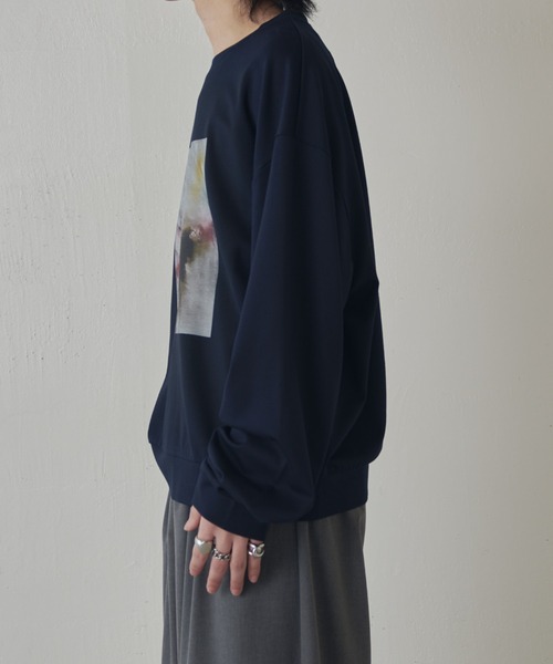 Lui's（ルイス）の「OUT OF FORCUS ロングスリーブTシャツ（スウェット・メンズ・ブラック系その他/ダークブルー/ネイビー/ホワイト系その他/ホワイト/ブラック・M/S）」の16枚目の写真