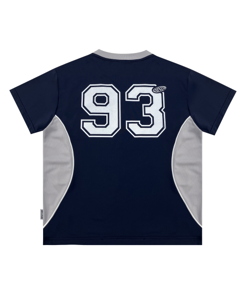 OURSAYSOUR（アワーセイアワー）の「スポーティー切り替え配色パイピング半袖Tシャツネイビー/メランジ（Tシャツ/カットソー・レディース・その他・FREE）」の3枚目の写真