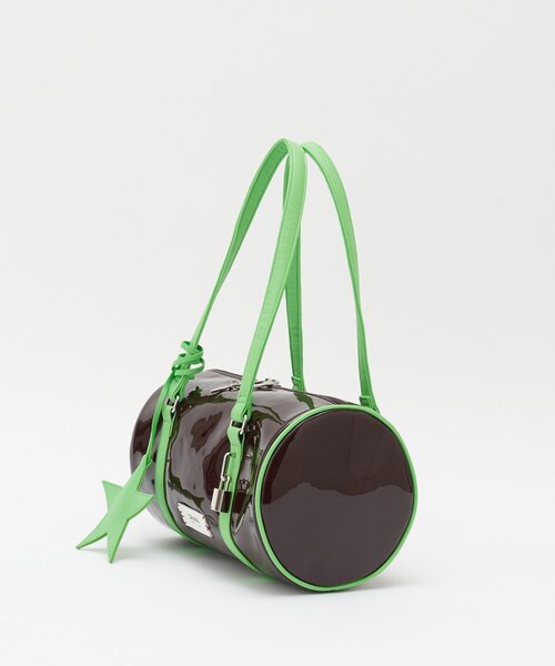 GRAIN（グレイン）の「【GRAIN/グレイン】スターチャーム付きエナメルロールボストンバッグ（ボストンバッグ・レディース・ブラウン/ネイビー/イエロー・FREE）」の13枚目の写真