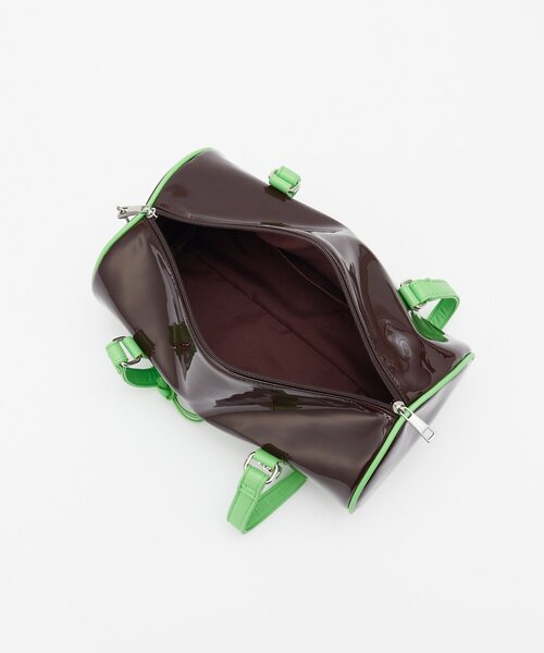 GRAIN/グレイン】スターチャーム付きエナメルロールボストンバッグ