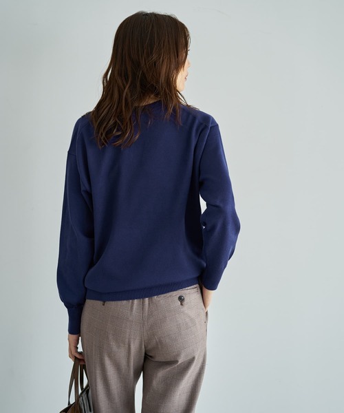 STYLE DELI(スタイルデリ)の「アンチピリングVネックニットトップスB(ニット/セーター・レディース・マジェンタ/コバルトブルー/カーキ/ブラック・FREE)」の8枚目の写真