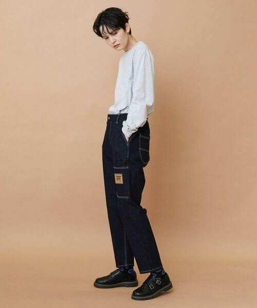 FRAPBOIS(フラボア)の「ムーブデニム パンツ(その他パンツ・レディース・ネイビー/サックスブルー・0/1/2/3)」の9枚目の写真