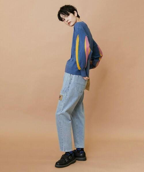 FRAPBOIS(フラボア)の「ムーブデニム パンツ(その他パンツ・レディース・ネイビー/サックスブルー・0/1/2/3)」の19枚目の写真