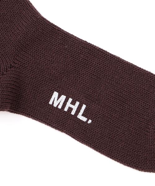 MHL.(エムエイチエル)の「RECYCLED COTTON RIB SOCKS(ソックス/靴下・メンズ・イエロー系その他/ブラウン/ホワイト・FREE)」の11枚目の写真