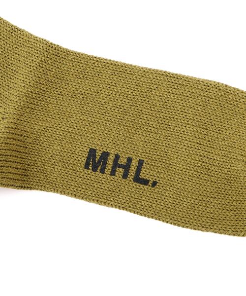MHL.(エムエイチエル)の「RECYCLED COTTON RIB SOCKS(ソックス/靴下・メンズ・イエロー系その他/ブラウン/ホワイト・FREE)」の10枚目の写真
