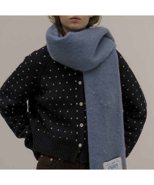 KNOWNBETTER（ノウンベター）の「Polka Dot wool cardigan [KNFW04CD07]_[2color]（カーディガン/ボレロ・レディース・ネイビー/オートミール・FREE）」の2枚目の写真