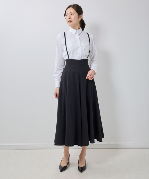 NARACAMICIE(ナラカミーチェ)の「【NARACAMICIE】サス付きフレアパンツ(その他パンツ・レディース・ブルー・XXL/M/XL)」の6枚目の写真