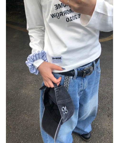SEW-B(ソービー)の「セミクロップフード長袖Tシャツ(Tシャツ/カットソー・レディース・その他・FREE)」の2枚目の写真