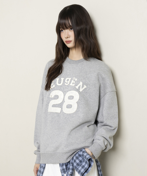 EUGGEN(ユジェン)の「フェルティッドロゴスウェットシャツ_メランジ(スウェット・レディース・その他・MEDIUM/LARGE)」の1枚目の写真