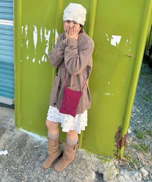 VEY(ヴェイ)の「Suede Pocket Bag (Plum)(メッセンジャーバッグ・レディース・その他・FREE)」の11枚目の写真