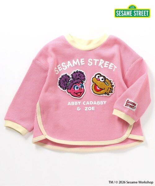 SESAME STREET(セサミストリート)の「セサミストリート ワッフルモチーフTシャツ(Tシャツ/カットソー・キッズ・ピンク/レインボー・80/90/100/110/120/130/140)」の12枚目の写真