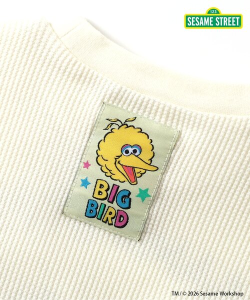 SESAME STREET(セサミストリート)の「セサミストリート ワッフルモチーフTシャツ(Tシャツ/カットソー・キッズ・ピンク/レインボー・80/90/100/110/120/130/140)」の4枚目の写真