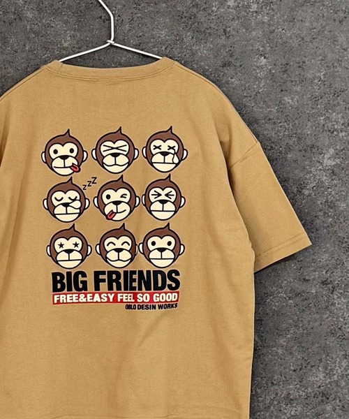 その他セレクト（ソノタセレクト）の「【UITTG】ウイッグ オーバーサイズ プリント Tシャツ（Tシャツ/カットソー・キッズ・ネイビー/ベージュ/グレー系その他/杢グレー/オフホワイト/チャコール/ホワイト系その他/ダークグリーン・150/120/110/140/130/160）」の6枚目の写真