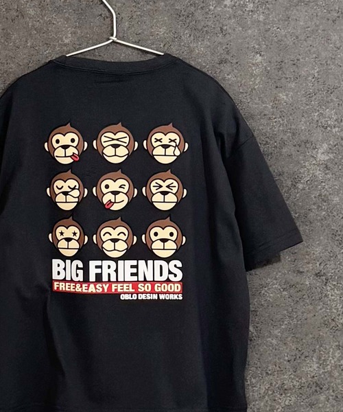 その他セレクト（ソノタセレクト）の「【UITTG】ウイッグ オーバーサイズ プリント Tシャツ（Tシャツ/カットソー・キッズ・ネイビー/ベージュ/グレー系その他/杢グレー/オフホワイト/チャコール/ホワイト系その他/ダークグリーン・150/120/110/140/130/160）」の4枚目の写真
