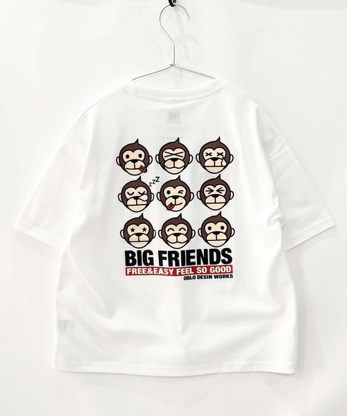 その他セレクト（ソノタセレクト）の「【UITTG】ウイッグ オーバーサイズ プリント Tシャツ（Tシャツ/カットソー・キッズ・ネイビー/ベージュ/グレー系その他/杢グレー/オフホワイト/チャコール/ホワイト系その他/ダークグリーン・150/120/110/140/130/160）」の12枚目の写真