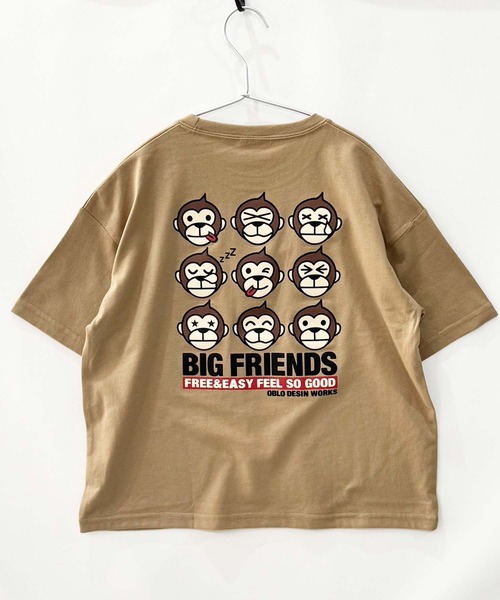 その他セレクト（ソノタセレクト）の「【UITTG】ウイッグ オーバーサイズ プリント Tシャツ（Tシャツ/カットソー・キッズ・ネイビー/ベージュ/グレー系その他/杢グレー/オフホワイト/チャコール/ホワイト系その他/ダークグリーン・150/120/110/140/130/160）」の13枚目の写真