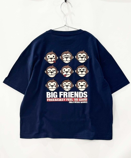その他セレクト（ソノタセレクト）の「【UITTG】ウイッグ オーバーサイズ プリント Tシャツ（Tシャツ/カットソー・キッズ・ネイビー/ベージュ/グレー系その他/杢グレー/オフホワイト/チャコール/ホワイト系その他/ダークグリーン・150/120/110/140/130/160）」の14枚目の写真