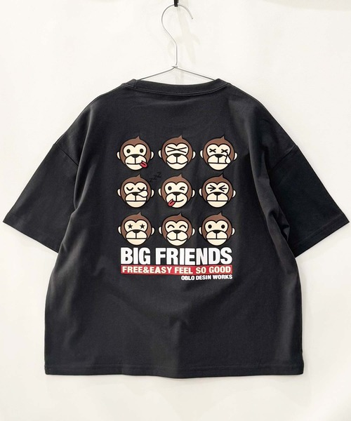 その他セレクト（ソノタセレクト）の「【UITTG】ウイッグ オーバーサイズ プリント Tシャツ（Tシャツ/カットソー・キッズ・ネイビー/ベージュ/グレー系その他/杢グレー/オフホワイト/チャコール/ホワイト系その他/ダークグリーン・150/120/110/140/130/160）」の15枚目の写真