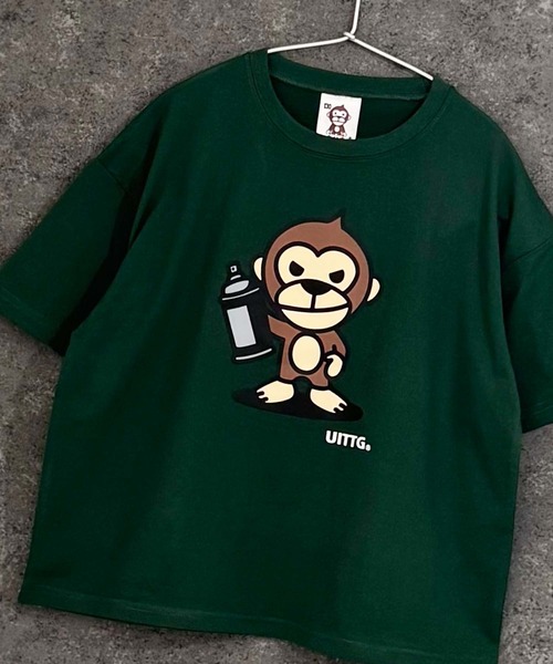 その他セレクト（ソノタセレクト）の「【UITTG】ウイッグ オーバーサイズ プリント Tシャツ（Tシャツ/カットソー・キッズ・ネイビー/ベージュ/グレー系その他/杢グレー/オフホワイト/チャコール/ホワイト系その他/ダークグリーン・150/120/110/140/130/160）」の18枚目の写真