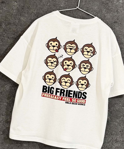 その他セレクト（ソノタセレクト）の「【UITTG】ウイッグ オーバーサイズ プリント Tシャツ（Tシャツ/カットソー・キッズ・ネイビー/ベージュ/グレー系その他/杢グレー/オフホワイト/チャコール/ホワイト系その他/ダークグリーン・150/120/110/140/130/160）」の20枚目の写真