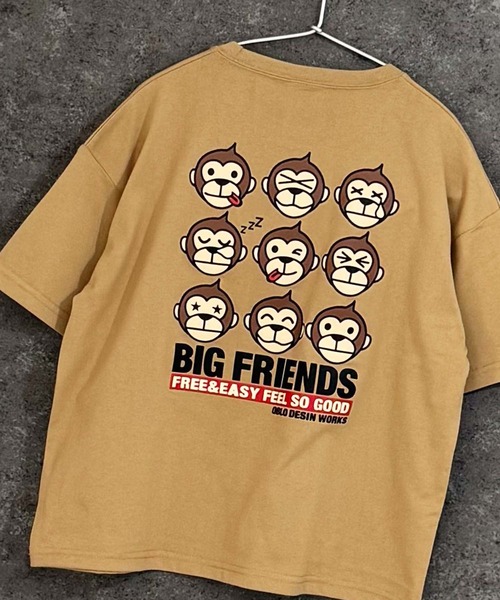 その他セレクト（ソノタセレクト）の「【UITTG】ウイッグ オーバーサイズ プリント Tシャツ（Tシャツ/カットソー・キッズ・ネイビー/ベージュ/グレー系その他/杢グレー/オフホワイト/チャコール/ホワイト系その他/ダークグリーン・150/120/110/140/130/160）」の21枚目の写真