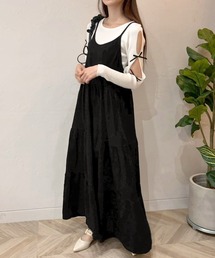 ティアードキャミソールロングワンピース