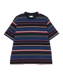 マルチ ボーダー Tシャツ 【ワイドフィット】