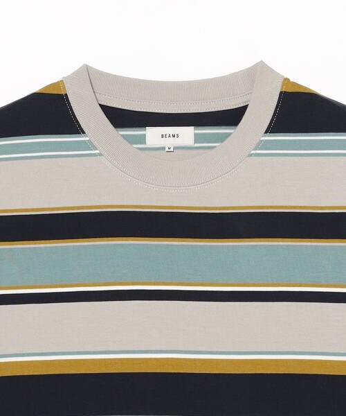 BEAMS(ビームス)の「マルチ ボーダー Tシャツ 【ワイドフィット】(Tシャツ/カットソー・メンズ・ネイビー/オレンジ/ライトグレー・L/M/S/XL)」の19枚目の写真