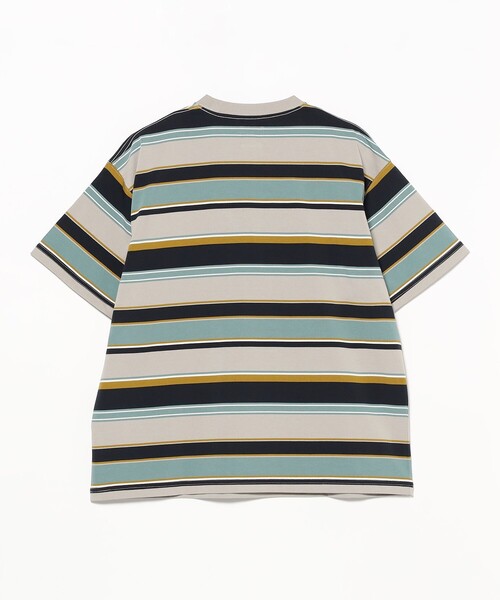 BEAMS(ビームス)の「マルチ ボーダー Tシャツ 【ワイドフィット】(Tシャツ/カットソー・メンズ・ネイビー/オレンジ/ライトグレー・L/M/S/XL)」の5枚目の写真