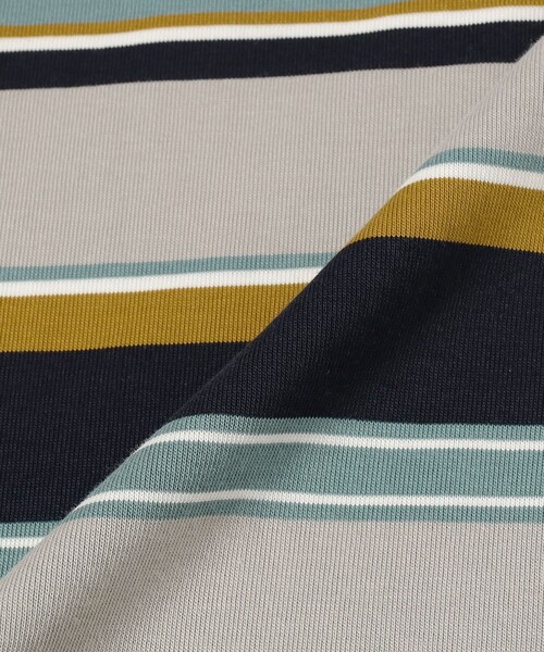 BEAMS(ビームス)の「マルチ ボーダー Tシャツ 【ワイドフィット】(Tシャツ/カットソー・メンズ・ネイビー/オレンジ/ライトグレー・L/M/S/XL)」の6枚目の写真