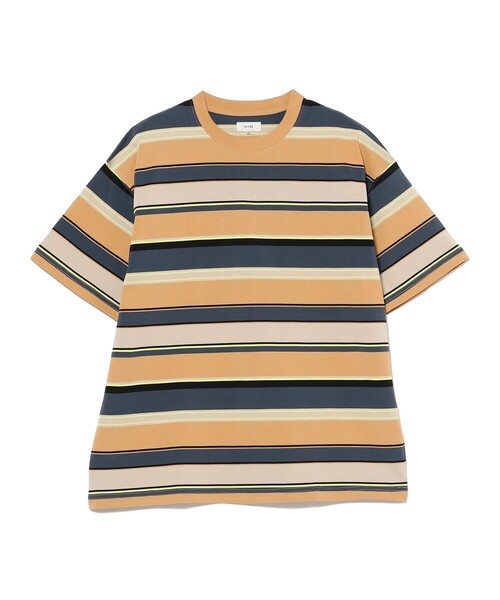 BEAMS(ビームス)の「マルチ ボーダー Tシャツ 【ワイドフィット】(Tシャツ/カットソー・メンズ・ネイビー/オレンジ/ライトグレー・L/M/S/XL)」の8枚目の写真