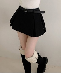 ミニ プリーツスカート スカート ベルト」に該当するレディース
