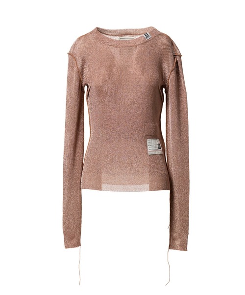 Maison MIHARA YASUHIRO(メゾンミハラヤスヒロ)の「Inside-Out Glitter Knit Sweater(ニット/セーター・レディース・ブルー/ピンク・40/38/36)」の1枚目の写真