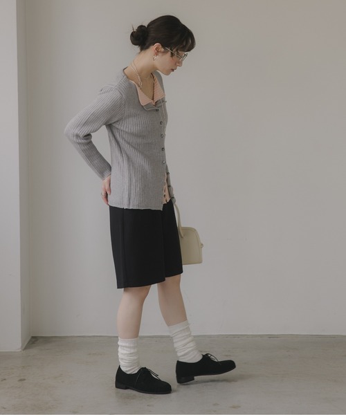 210nouve(トゥージュヌーブ)の「レイヤード バイカラー ニット カーディガン(カーディガン/ボレロ・レディース・グレー/ネイビー/ホワイト・FREE)」の12枚目の写真