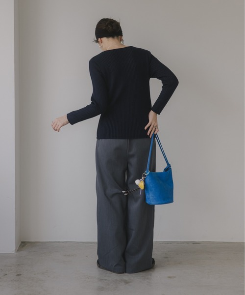 210nouve(トゥージュヌーブ)の「レイヤード バイカラー ニット カーディガン(カーディガン/ボレロ・レディース・グレー/ネイビー/ホワイト・FREE)」の14枚目の写真