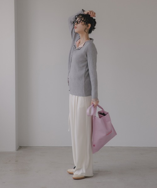 210nouve(トゥージュヌーブ)の「レイヤード バイカラー ニット カーディガン(カーディガン/ボレロ・レディース・グレー/ネイビー/ホワイト・FREE)」の22枚目の写真