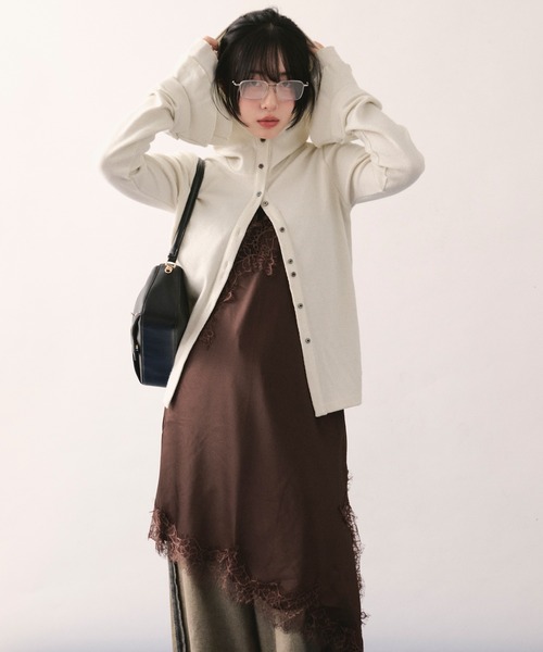 loin nuit（ロワンニュイ）の「glitter waffle hoodie / グリッターワッフルフーディー（Tシャツ/カットソー・レディース・アイボリー/グレー/ピンク・FREE）」の20枚目の写真