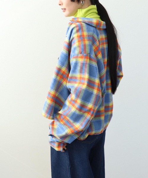 Three Four Time（ｽﾘｰﾌｫｰﾀｲﾑ）の「マドラスチェック柄シャツ（シャツ/ブラウス・レディース・ブルー系その他/ピンク系その他・FREE）」の4枚目の写真